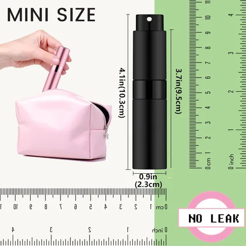 Vista 7 de 5 unidades/0.3 fl oz perfume de viaje recargable, atomizador de perfume portátil recargable, botella de spray vacía de tamaño mini para hombres