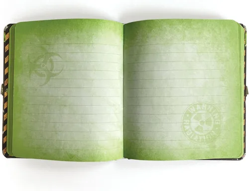 Vista 4 de Playhouse Radioactive Glow in The Dark Lock & Key Lined Page Diary for Kids