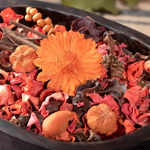 Vista 7 de Bolsa de popurrí con fragancia para decoración del hogar, florero y cuenco de pétalos florales (naranja)