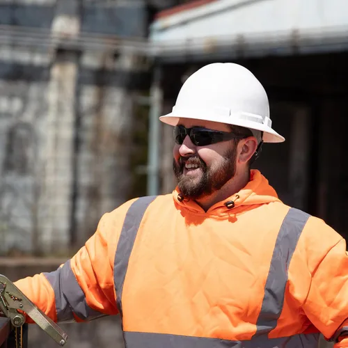 Vista 7 de Malta Dynamics Gafas de seguridad – ANSI Z87+ Clasificación UV Gafas de protección ocular para construcción, fabricación, resistente a los arañazos