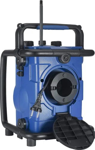 Vista 3 de Sangean radio digital recargable con AM/FM-RBDS/alerta climática/Bluetooth/Aux in ultra fuerte Azul/Negro