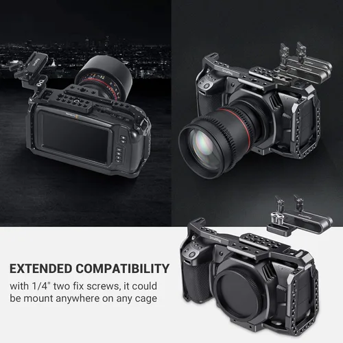 Vista 3 de SMALLRIG Soporte de Montaje Portador de SSD para Samsung T5 SSD con roscas de 1/4"-20, compatible con SMALLRIG Cage para BMPCC 4K y 6K y para Z CAM