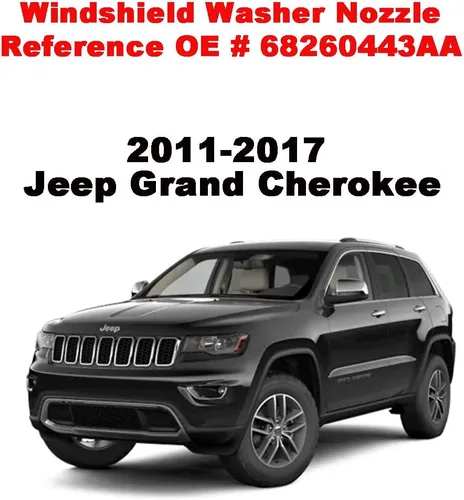Vista 3 de ZHParty - 2 boquillas para limpiaparabrisas delantero, compatible con Jeep Grand Cherokee 2011-2023, Dodge Grand Caravan 2011-2014, Dodge Durango