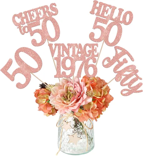 Vista 79 de 15 piezas de centro de mesa de feliz cumpleaños número 10 palos de diez dígitos dobles vintage 2015 centros de mesa de flores palos saludos a 10