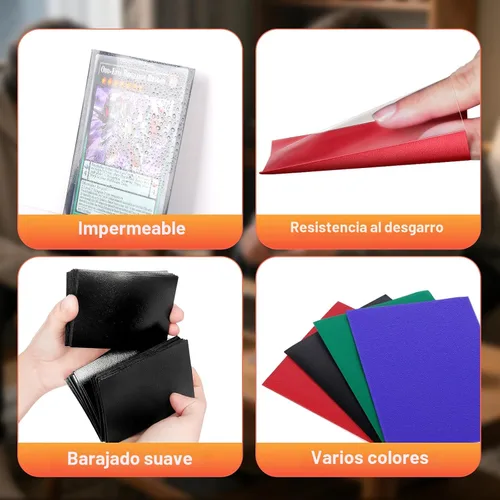Vista 6 de 600 piezas de fundas para tarjetas coleccionables de juegos, fundas protectoras mate para tarjetas de béisbol, tarjetas de juego y tarjetas de 6