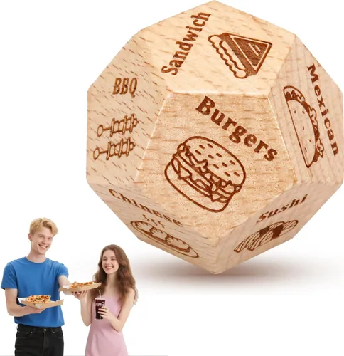 VANLOVEMAC Regalos para mamá, esposa, hermana, para el día de la madre, regalos de papá para el día del padre, decisión de dados de comida, dados de