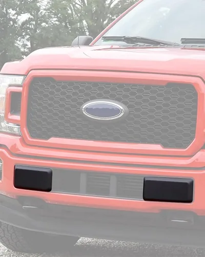 Vista 6 de KEWISAUTO Almohadillas protectoras de parachoques delantero para Ford F-150, tapones de parachoques negros para Ford F150 2018 2019 2020