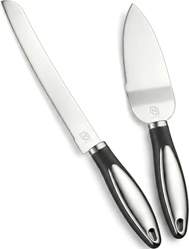 Juego de 2 cuchillos y cuchillos para tartas de boda, cortador de pasteles y espátula para tartas, servidor de pasteles y cuchillos