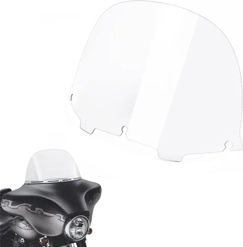 Vista 13 de Amazicha Parabrisas de 5 pulgadas, color negro 96-13, apto para Harley Touring Electra Street Glide y Trike 1996-2013