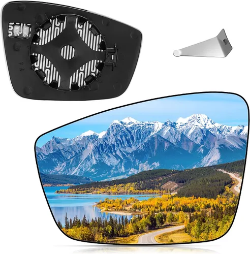 Vista 14 de BDFHYK Cristal de espejo compatible con VW 2012-2019 Beetle 2011-2018 Jetta 2012-2017 Passat con adhesivo de tamaño completo que reemplaza 5c6857522