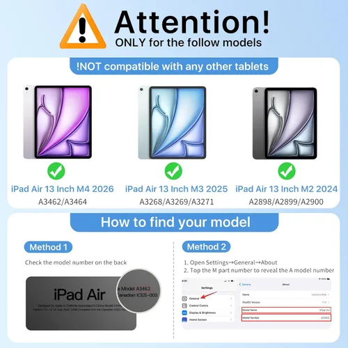 Vista 2 de MoKo para iPad Air de 13 pulgadas, funda M3 2025/M2 2024, funda para iPad Air de 13 pulgadas con parte trasera de TPU translúcida y esmerilada