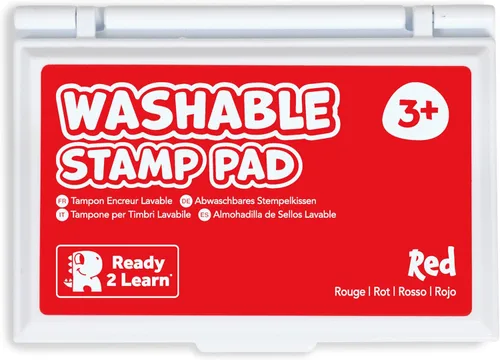 Vista 12 de READY 2 LEARN - Juego de almohadillas de sellos lavables Negro Juego de almohadillas de tinta no tóxica y lavable para niños Resistente a