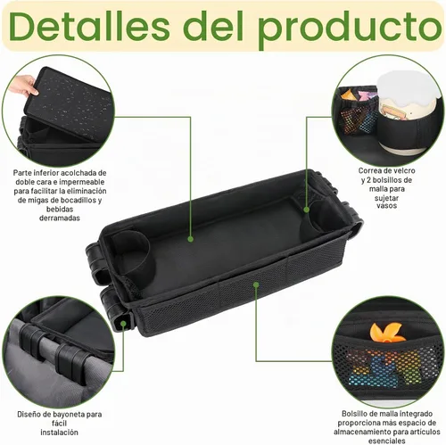 Vista 3 de AROUY Bandeja de aperitivos para cochecito – Bandeja universal de aperitivos para cochecito Wonderfold Wagon W4 Accesorios – Bandeja de aperitivos
