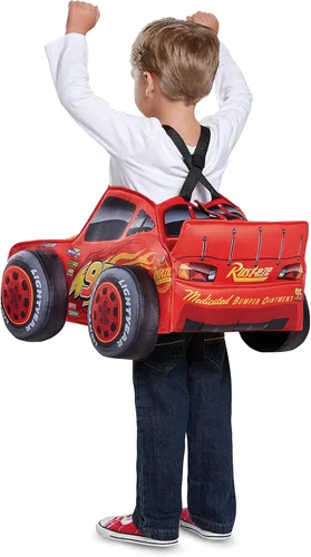 Vista 2 de Disguise Lightning McQueen - Disfraz 3D para niños pequeños, Multicolor
