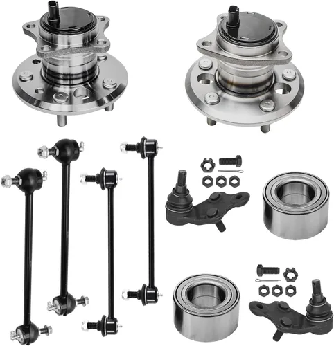 Vista 162 de Detroit Axle - Kit de 4 piezas de manguetas de dirección para Honda Civic 2006-2011, 2 manguetas de dirección delanteras y bujes de ruedas