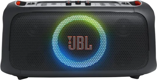 Vista 8 de JBL PartyBox On-The-Go Essential - Altavoz portátil para fiestas con luces integradas y micrófono inalámbrico, increíble sonido JBL Pro, protección