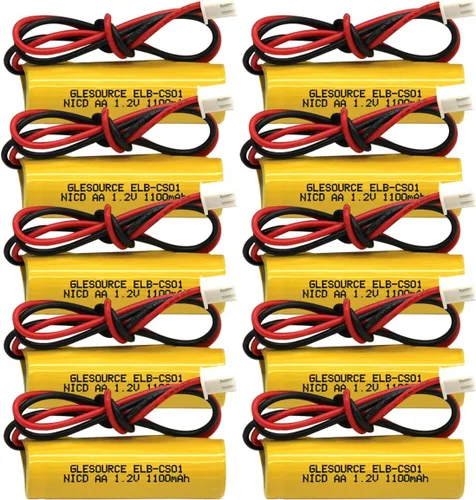 Vista 7 de Batería de luz de emergencia AA 1100mAh 1.2V compatible con ELB-CS01, EXR EL 122 C4T, Custom 332, Unitech OSA268 (paquete de 4)