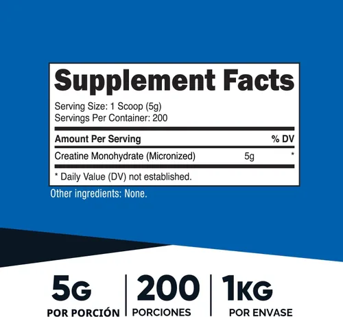 Vista 3 de Nutricost - Polvo de Monohidrato de Creatina (sabor Frambuesa Azul), 500 Gramos (1.1 LBS)