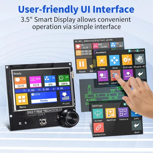 Vista 3 de BIGTREETEHCH TFT35 E3 V3.0.1 Display de pantalla táctil con dos modos de trabajo compatible con pantalla LCD 12864 WiFi para Ender 3 CR-10 SKR MINI