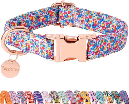 Vista 12 de Faygarsle Lindo collar de perro para niñas y niños, suave y elegante collar para mascotas con diseño de limón, ideal para perros de verano amarillo