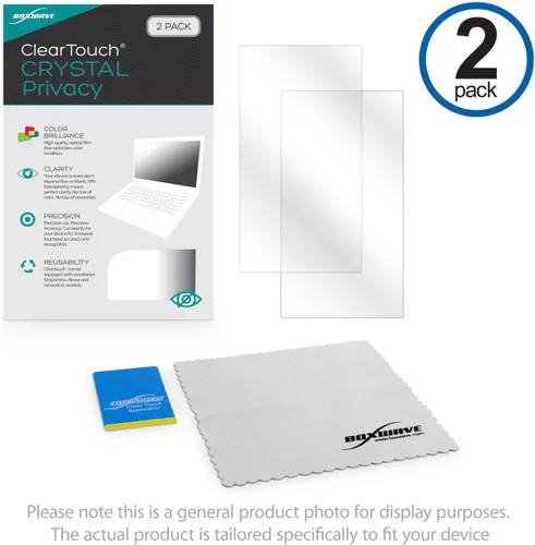 Vista 6 de BoxWave Protector de pantalla compatible con el reloj inteligente Tikland (1.96 pulgadas), ClearTouch Crystal Privacy (paquete de 2), protector