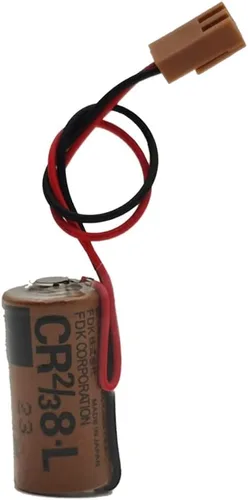 Vista 4 de YICUAA - Paquete de 5 baterías de litio compatibles con Fuji CR2/3 8.L 2000mAh 3V PLC FDK CR2/38.L enchufe marrón