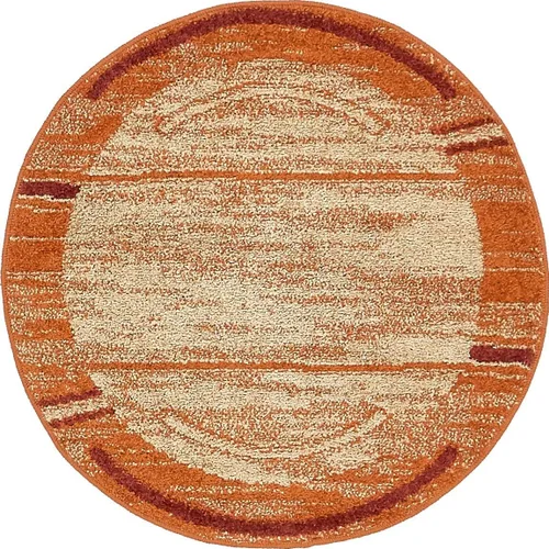 Vista 12 de Unique Loom Autumn Collection - Tapete abstracto, informal, moderno y contemporáneo (borde marrón y beige, 2 x 3 pies, rectangular)