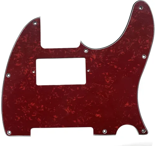 Vista 23 de KAISH - Carcasa de 8 agujeros para guitarra Tele Humbucker, golpeador blanco de 3 capas para Telecaster de EE. UU./México