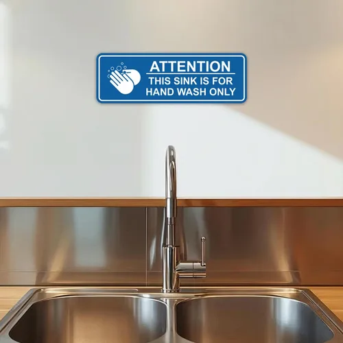 Vista 4 de Atención estándar: este fregadero es solo para lavar a mano (Negro) - Pequeño (paquete de 1)