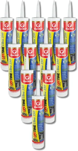 Vista 17 de Red Devil 077020 Lifetime Sellador de látex acrílico elastomérico ultra premium, 10.1 onzas, almendra, paquete de 1