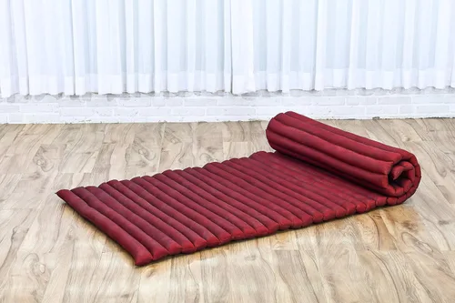 Vista 86 de Leewadee colchón tailandés enrollable para cama de invitados, tapete de yoga, para masaje tailandés, ecológico, orgánico y natural.