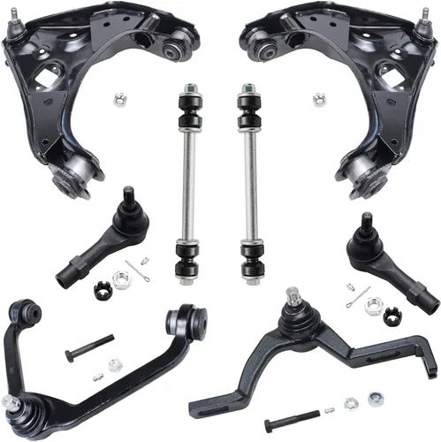 Vista 219 de Detroit Axle - Kit de brazos de control delanteros de 8 piezas para Toyota Sienna 2004-2010, 2 brazos de control inferiores con rótulas, 4 barras