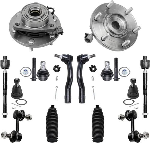Vista 258 de Detroit Axle - Kit de 4 piezas de manguetas de dirección para Honda Civic 2006-2011, 2 manguetas de dirección delanteras y bujes de ruedas