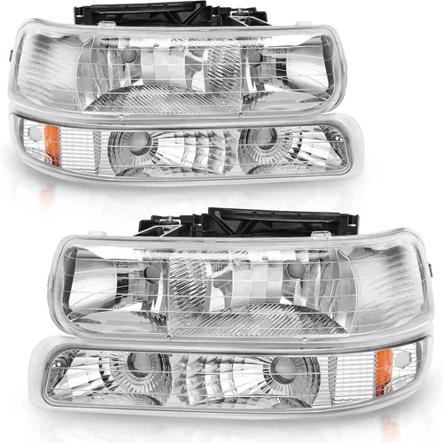 Vista 9 de AUTOSAVER88 Conjunto de faros halógenos compatible con Chevy Silverado 1999-2002 1500 2500/2001 2002 Chevy Silverado 1500HD 2500HD 3500/2000-2006