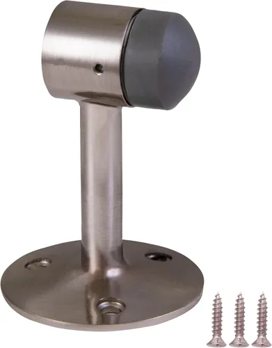 Vista 12 de Design House 189290-MB - Protector de pared para puerta con cuello de cisne con punta de goma, tapón de puerta de aluminio negro mate, paquete de 2