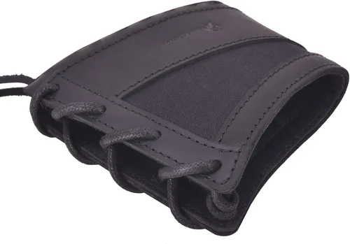 Vista 7 de Tas Trost Almohadilla reductora de retroceso de lona de cuero para rifles, escopetas, almohadilla antideslizante de culata