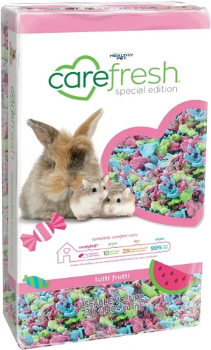 Vista 11 de Carefresh - Cama para mascotas pequeñas de papel natural color Confetti, 99% libre de polvo con control de olores, 50 L