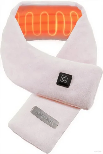 Vista 9 de Almohadilla térmica para el cuello, bufanda térmica eléctrica con banco de energía de 5000 mAh, calentador de cuello inalámbrico para aliviar