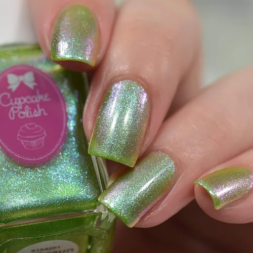 Vista 8 de Eldhraun - Pea Green Nail Polish Shifting Nail Polish by Cupcake Polish
