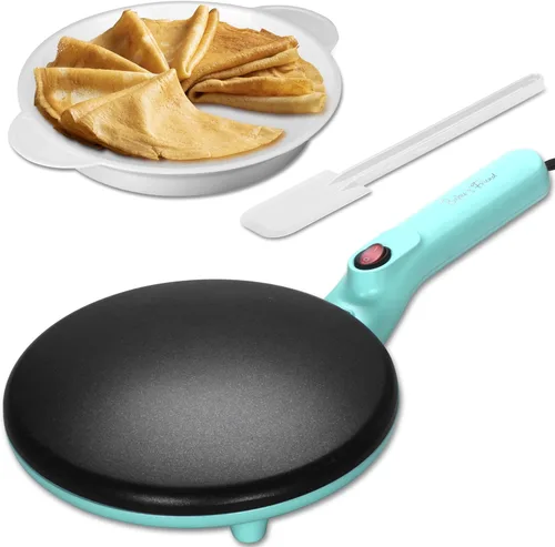 Vista 8 de Baker's Friend Crepera Instantánea con Mango, Máquina Eléctrica para Hacer Crepas, Crepera Eléctrica, Superficie de Cocción Antiadherente de 8