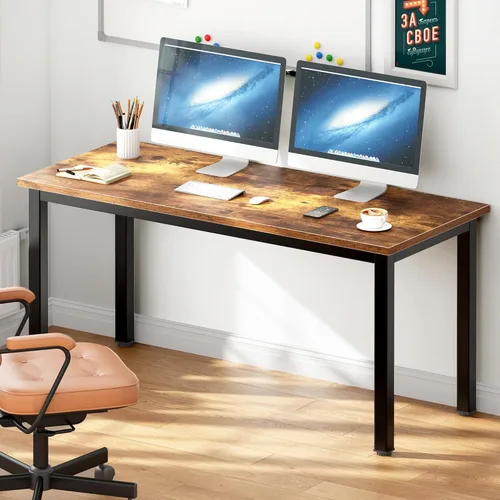 Vista 188 de DlandHome Escritorio pequeño para computadora de 31.5 pulgadas, mesa de escritura para espacios pequeños, mesa de estudio, escritorio para Negro