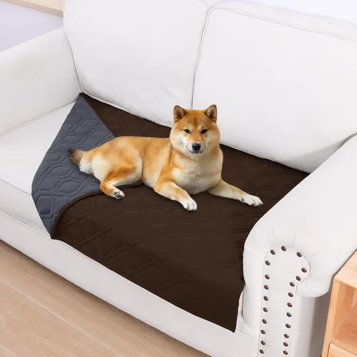 Vista 87 de Smiry Funda impermeable para cama de mascota, suave y lavable, para cama, sofá, reversible, perros pequeños, medianos, grandes, gatos, diseño