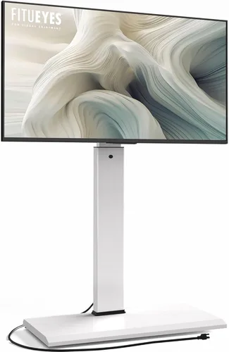 Vista 11 de FITUEYES - Soporte universal de suelo para TV con base de hierro, montaje giratorio para televisores LED, LCD, OLED, plasma, de pantalla plana