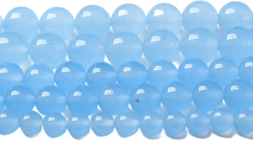 Vista 92 de 38 piezas de cuentas de piedra natural de malaquita azul de 10 mm, cuentas sueltas redondas de gemas para hacer joyas, pulsera, collar de 38 cm