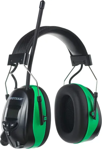 Vista 16 de Cascos protectores de oídos PROTEAR con radio AM/FM, auriculares con reducción de ruido de 25dB, orejeras de seguridad con pantalla digital