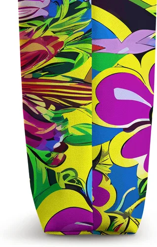 Vista 3 de Retro Flower Hippie Daisy 60s 70s Aesthetic Flowery Tote Bag