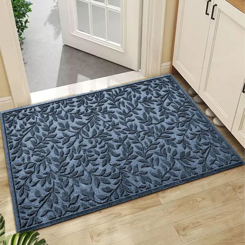 Vista 24 de Bulijojo Tapete de entrada frontal, duradero, resistente, tapete de bienvenida grueso, absorbente, de goma natural, antideslizante, fácil