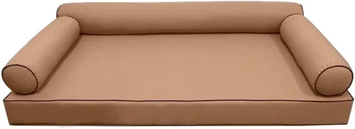 Vista 3 de Style6 Twin Outdoor Daybed Mattress Bolster Contrast Pipe Trim Insert and Cover Complete Set - AD104