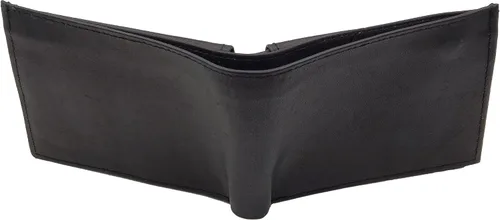 Vista 8 de AG Wallets Tarjetero de cuero para hombre con ventanas de identificación dobles abatibles, Negro -, Cartera plegable
