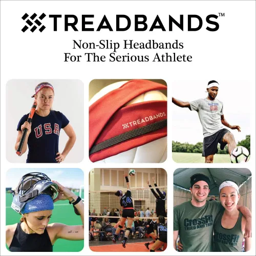 Vista 4 de TREAD BANDS - Bandana antideslizante, todo terreno, se puede atar, TreadBands, diseños., Azul, talla única